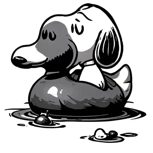 Snoopy On A Rubber Duck