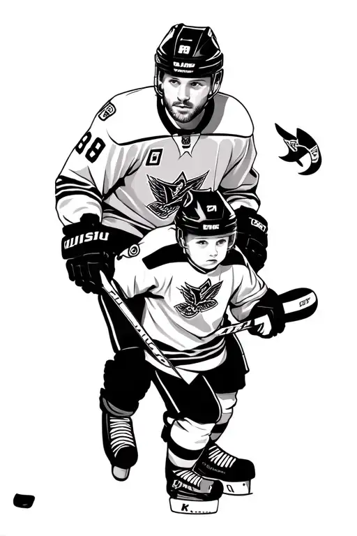 Father And Son Ice Hockey