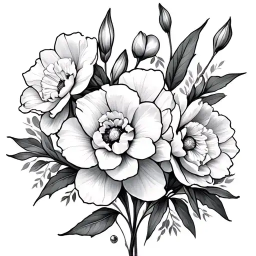 Holly Daffodil Gladiolus Narcissus Flowers Small With Peonies