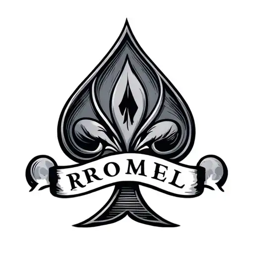 Spade Symbol With Name Romel