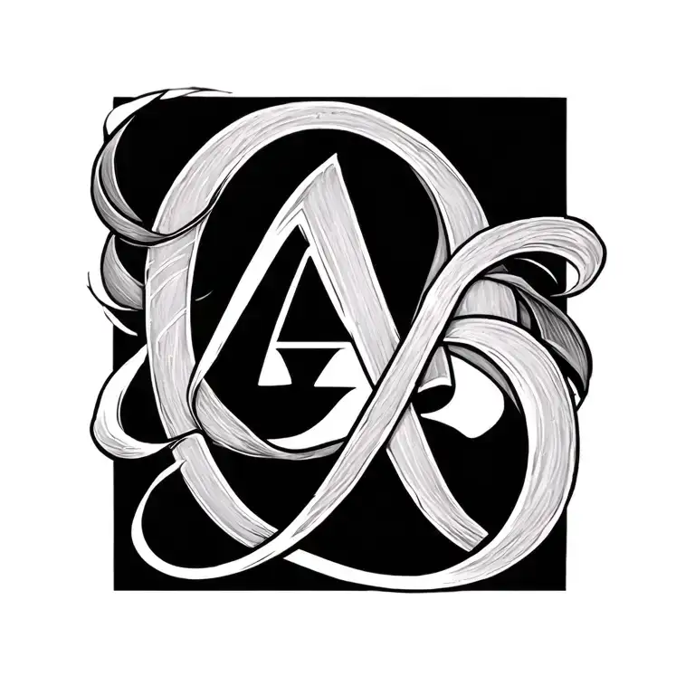 Hidden A Letter With Infinity Symbol