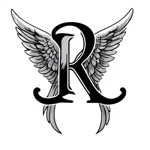 Angel Wing With K Name Letter