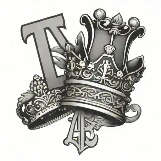 Ae Initials With King And Queen Crowns