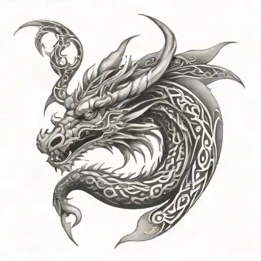 Dragon With Tribal Outer