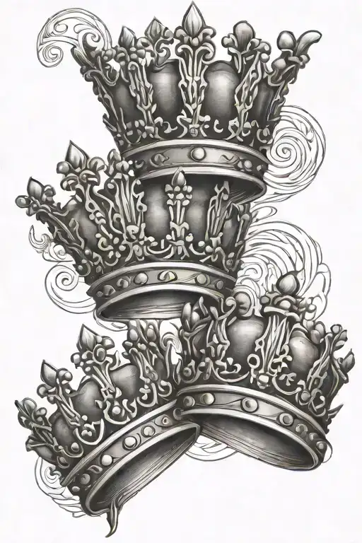 Three Crowns Symbolising Family Members