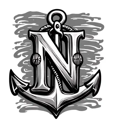 Anchor With Letter N