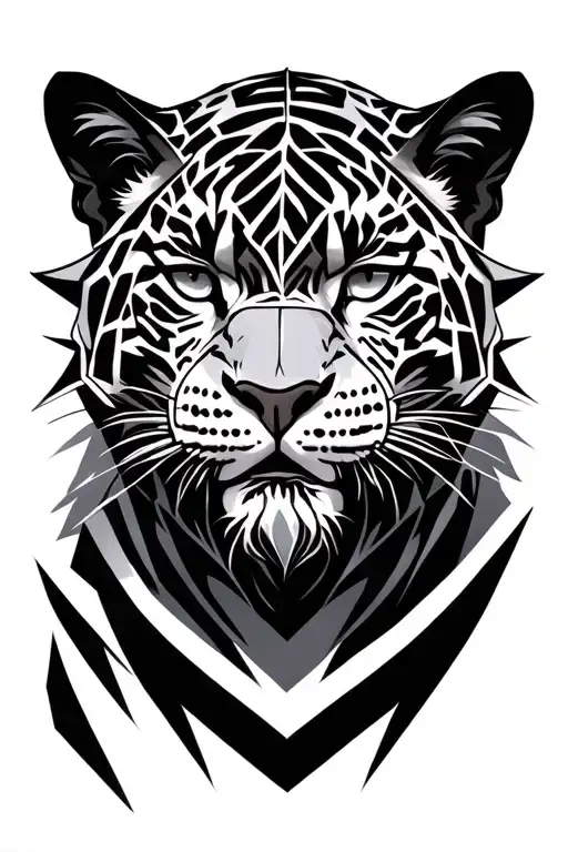 Geometric Jaguar Warrior