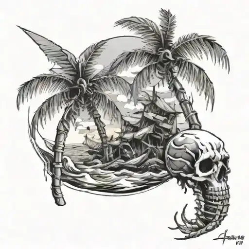 Palm Tree Skeleton Sea Of Theives