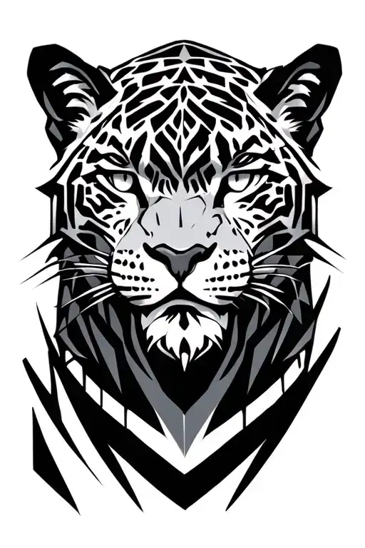 Geometric Jaguar Warrior