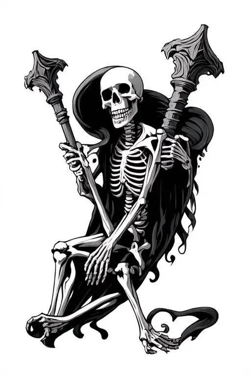 Skeleton Holding Fasces