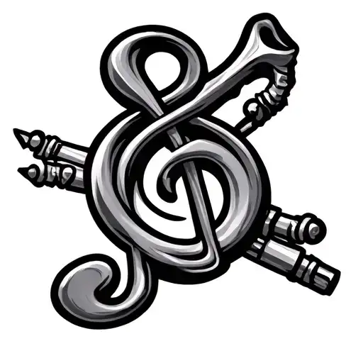 Music Clef Made Of Tools