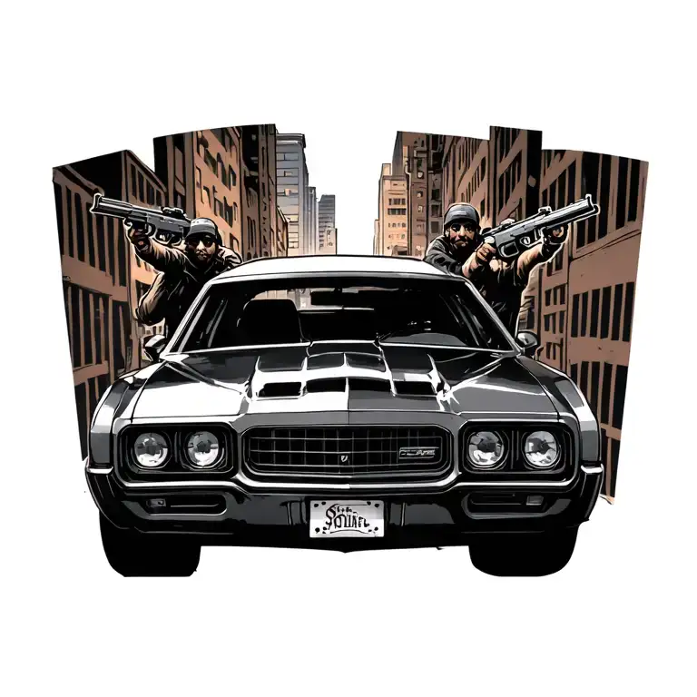 I Want A Car With People With Guns Inside In The City