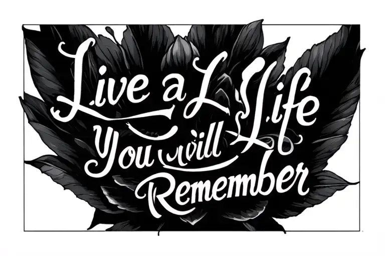 Live A Life You Will Remember