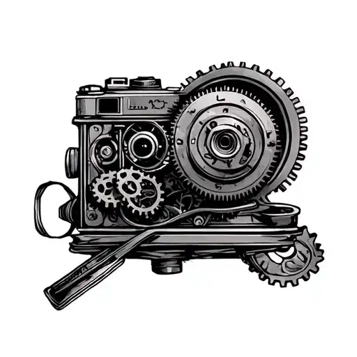 Clockwork Gears And Movie Camera
