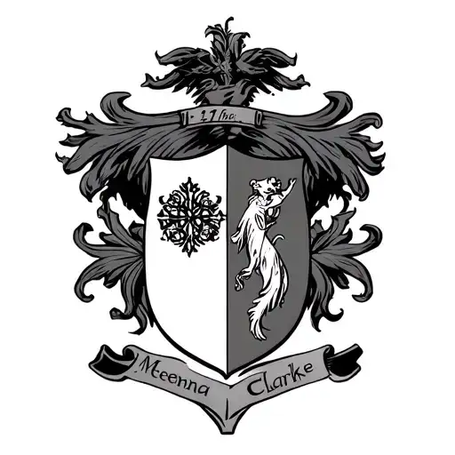 Mckenna And Clarke Family Crest Merged Together