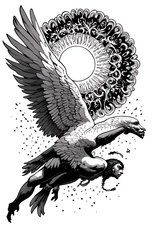 Icarus Flying Towards The Sun