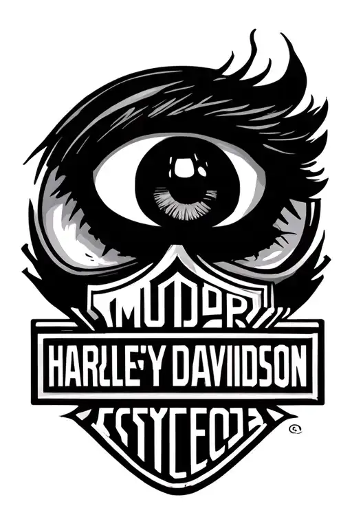 Harley Davidson Logo Incorporated Sexy Eyes Above
