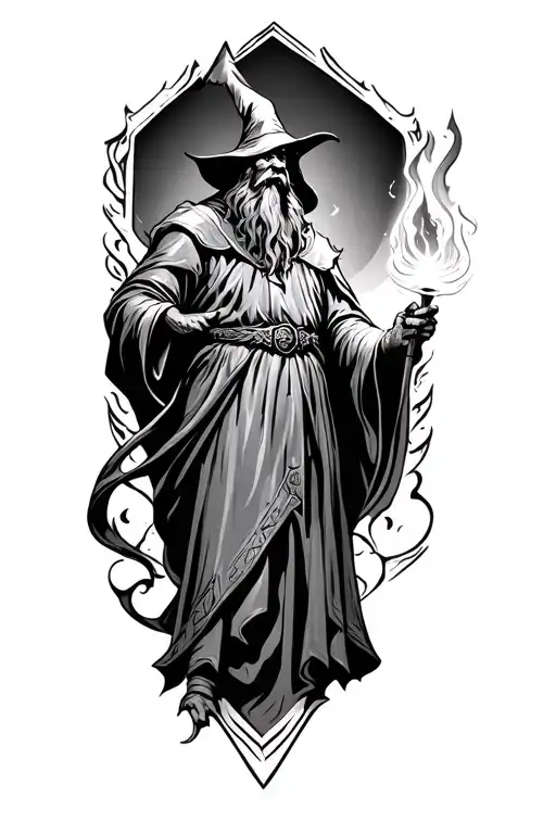 Battling Wizard Casting A Spell