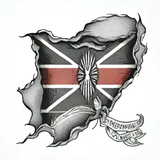 Kenyan Flag On The Thigh