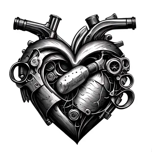Heart Made From Gun Parts