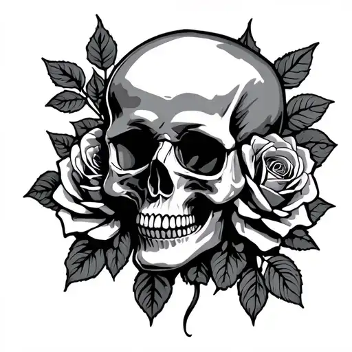 Skull And Roses