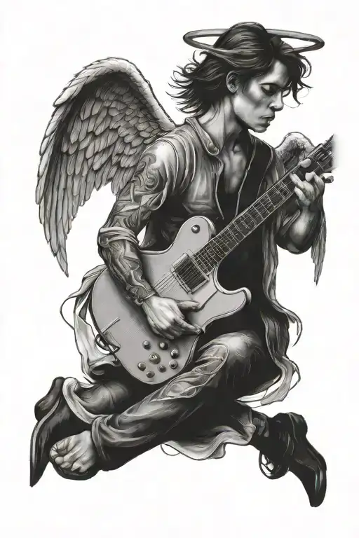 Angel Playing Guitar