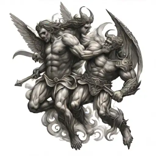 Angels Fighting Demons