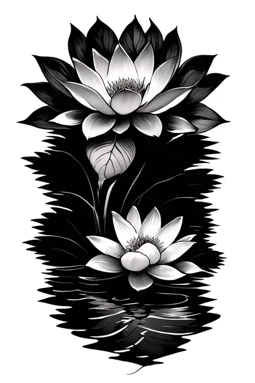 Lotus Flower In Polynesian Style