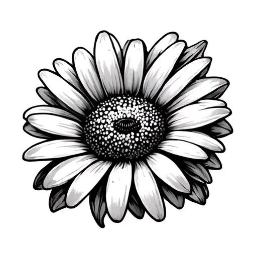 Coffee Bean And Daisy Flower