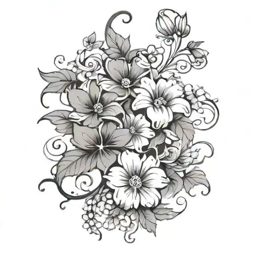 Flowers On A Vine Wrapping