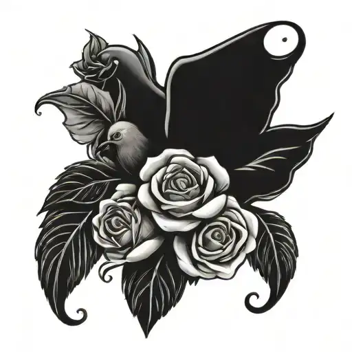 Rose And Dove And Baby Foot And Saggitarius