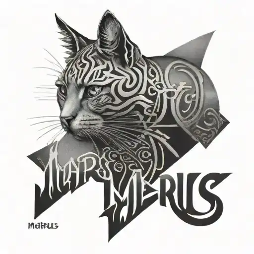 Markus Written In Latin And A Abstract Cat