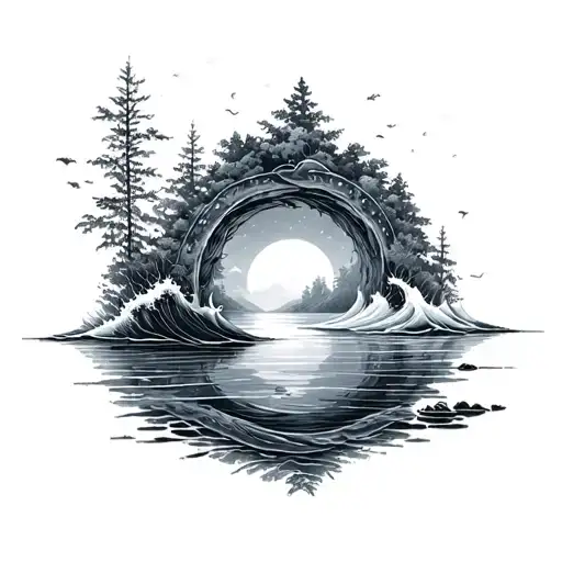 Listening To The Sound Of Waves And Stillness Of The Lake