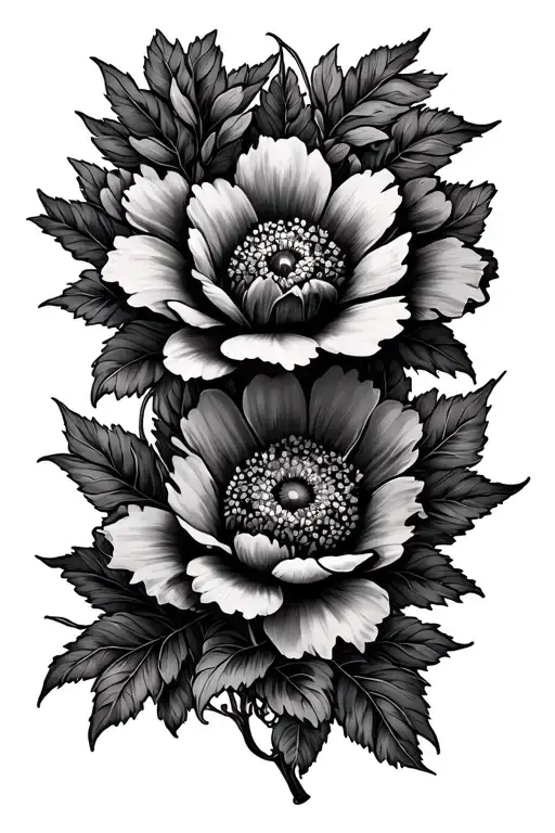 Small Flower Filler Tattoo Design