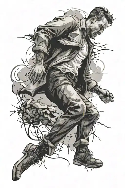 Man Falling From A Height Grace