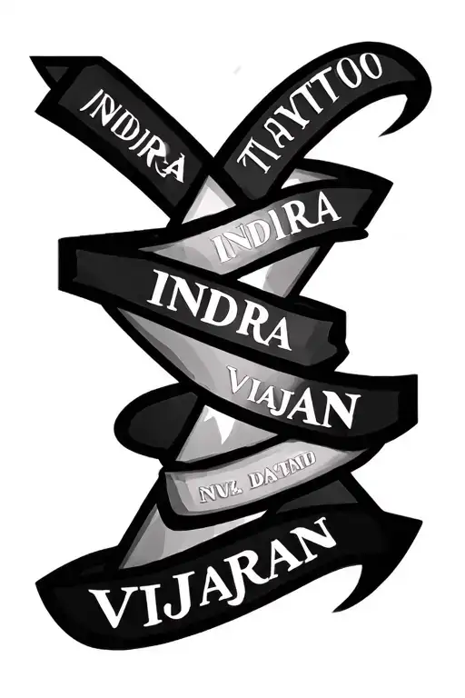 Triangle With Names Indira & Vijayan