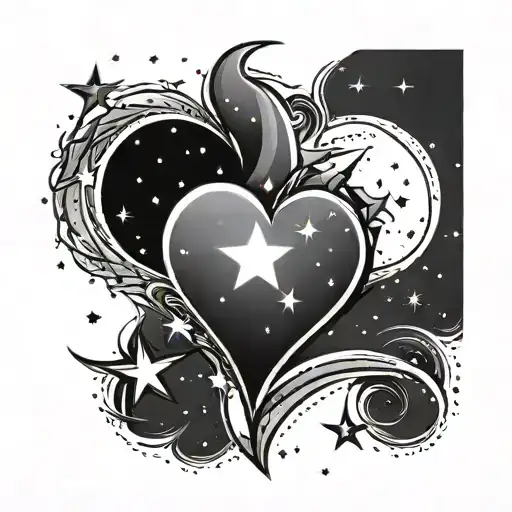 Heart And Shooting Star Constellation