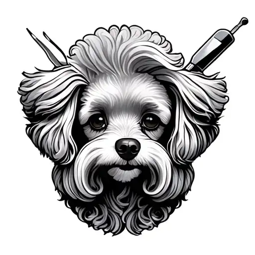 Poodle Grooming Tools Intertwined