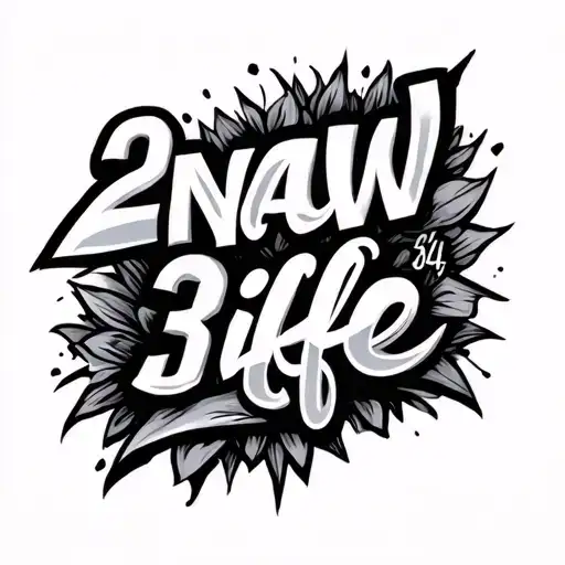 Text That Says 2 Naw 3 4 Life