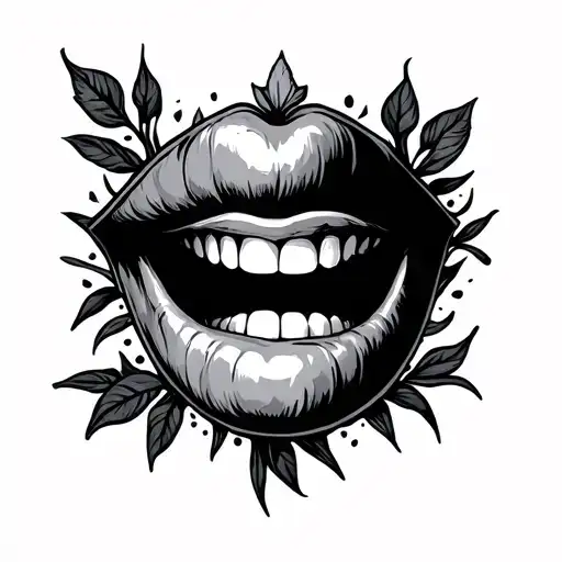 Tattoo Design To Hide Pain With A Smile
