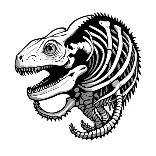 Chameleon Skeleton Side View