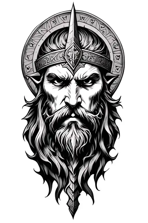 Vegvisir Viking Tattoo Design