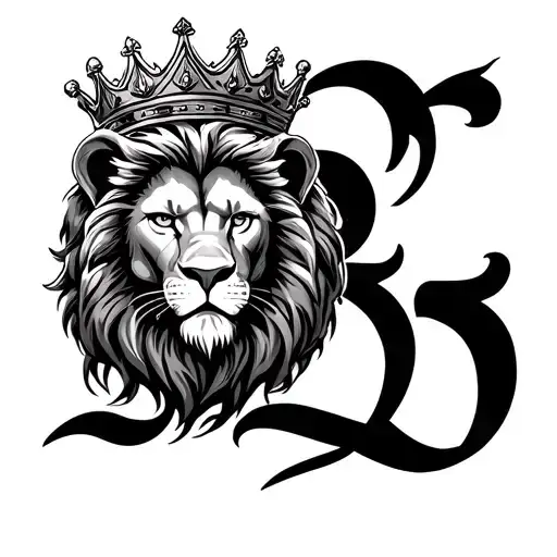 The Number 23 In The Middle And Around It A Lion's Mane And At The Top Kings Crown