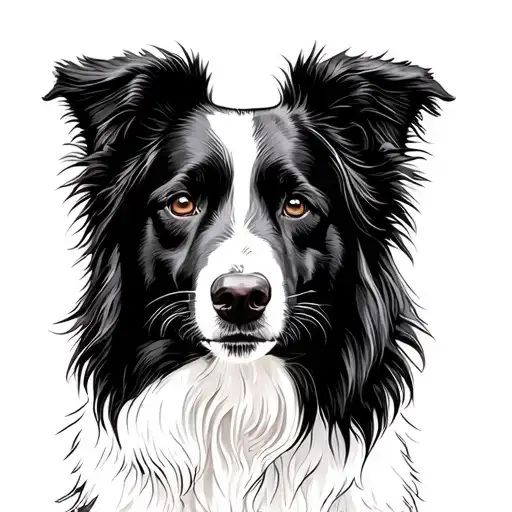 Border Collie For Memorial