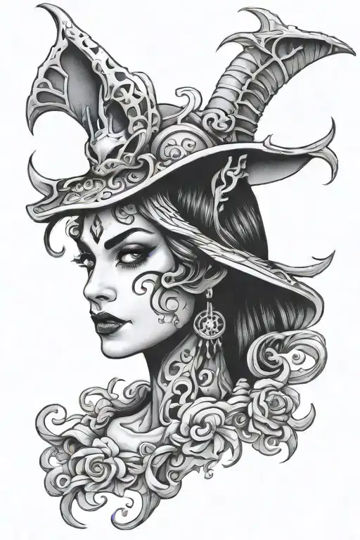 Half Demon Half Lady Face