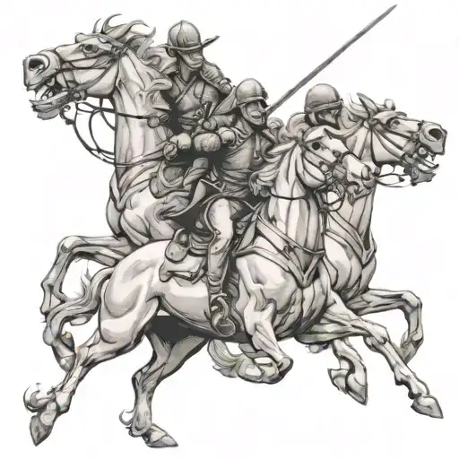 4 Horseman Riding A Frost Mourne