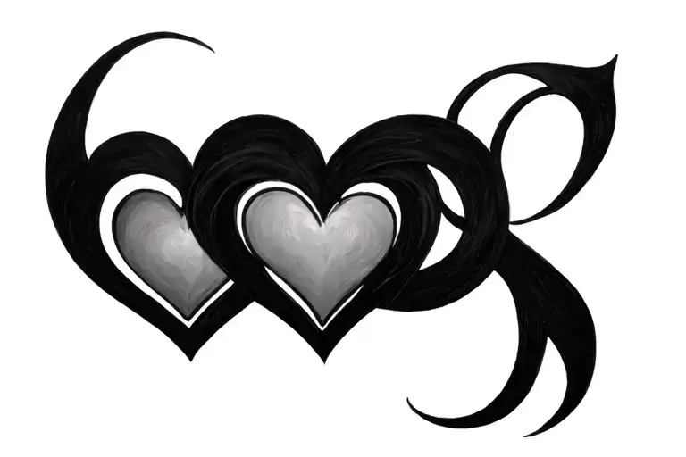 Infinty Symbol 3 Names Hearts Connected