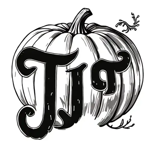 Pumpkin With Intial Tj