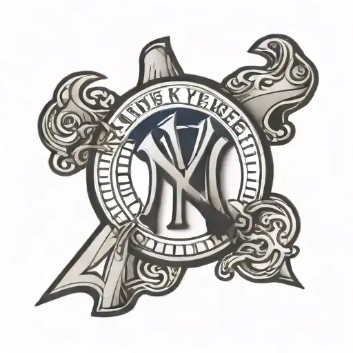 Yankees Logo With Puerto Rican Flag