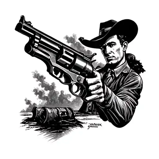 A Simple Tattoo Of The Movie Gunsmoke